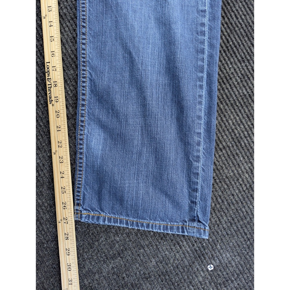 Levi's 505 Jeans Mens 40x30 Blue Denim Cotton Stretch High Rise Straight Leg - Picture 14 of 15